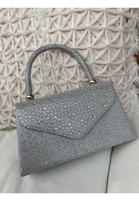 Borsetta LUREX con tracollina argento