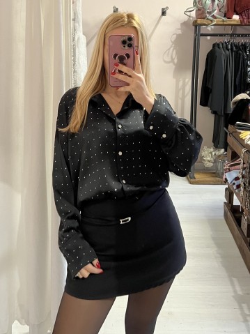 Camicia STRASS nera 2