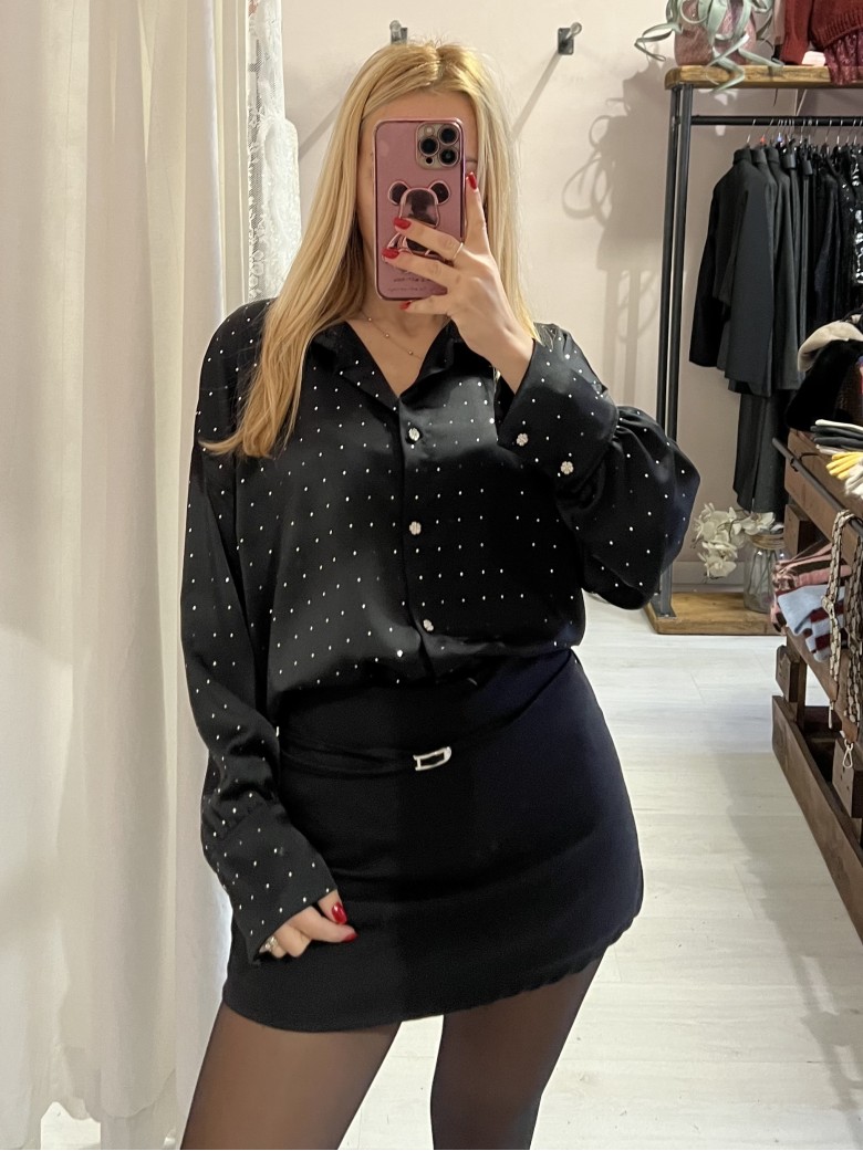 Camicia STRASS nera