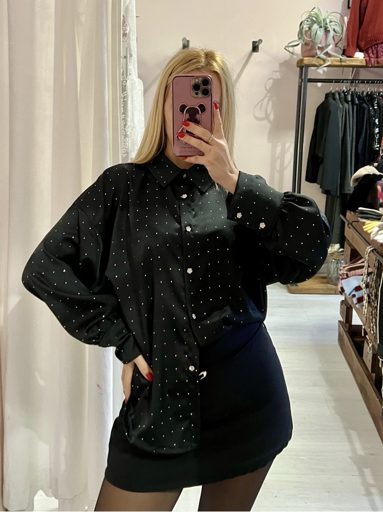 Camicia STRASS nera