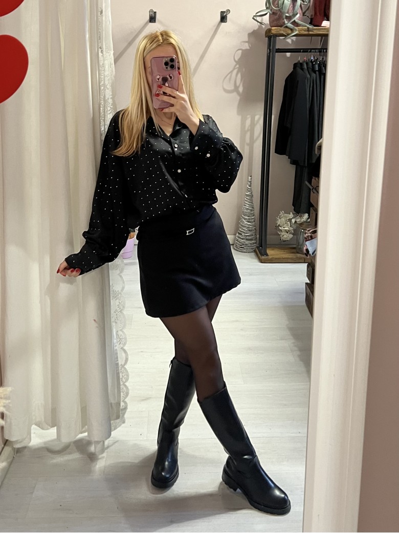 Camicia STRASS nera