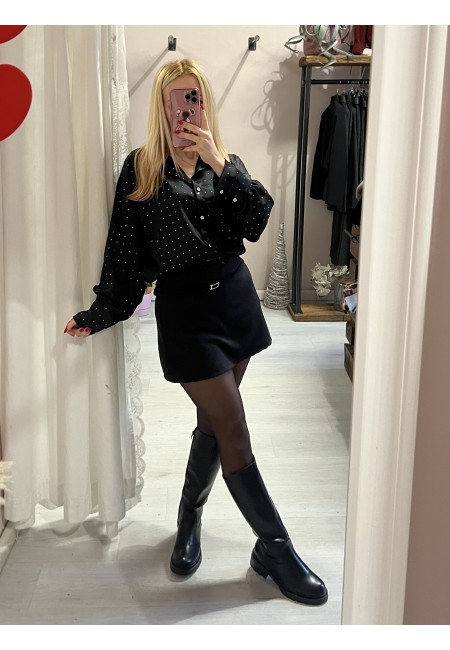 Camicia STRASS nera