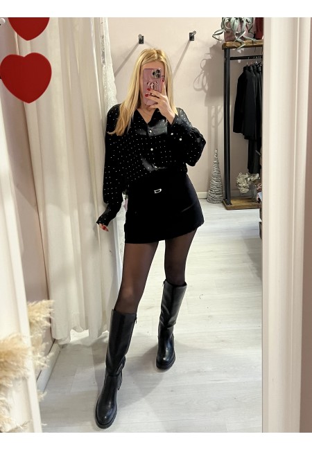 Camicia STRASS nera