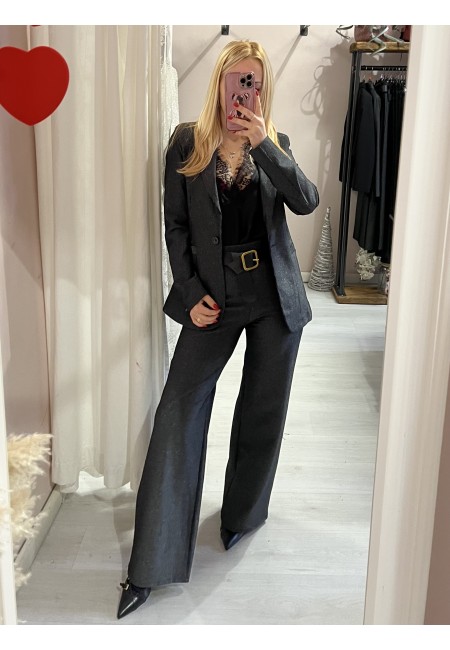 Pantaloni lurex neri