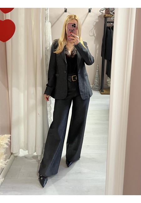 Pantaloni lurex neri