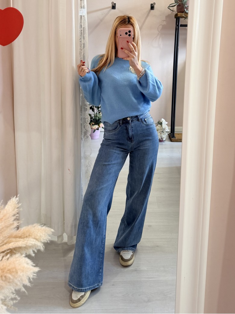 Jeans larghi palazzo
