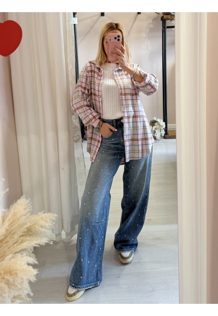 Camicia a quadri AMI rosa