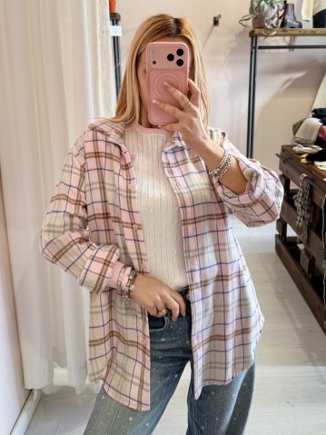 Camicia a quadri AMI rosa