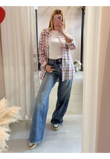 Camicia a quadri AMI rosa