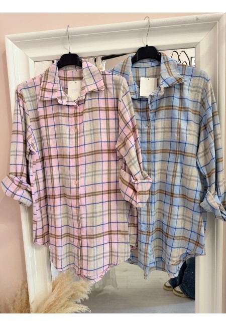 Camicia a quadri AMI rosa