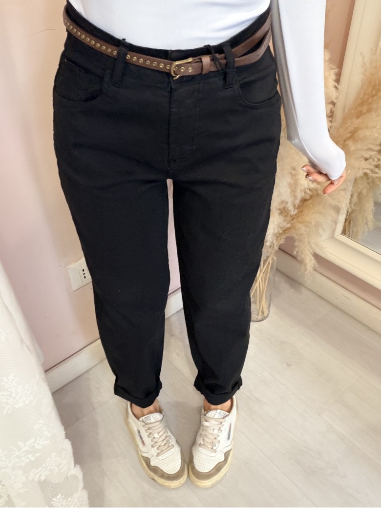 Pantaloni jeans morbidi neri