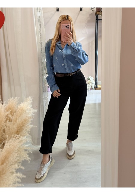 Pantaloni jeans morbidi neri