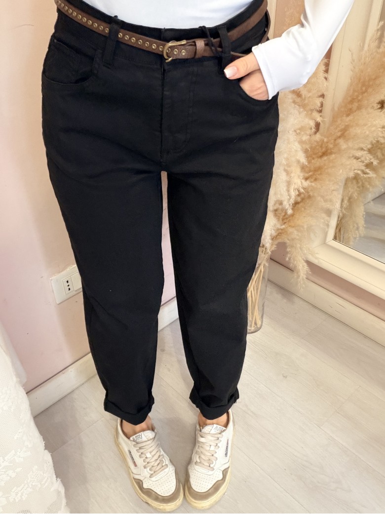 Pantaloni jeans morbidi neri