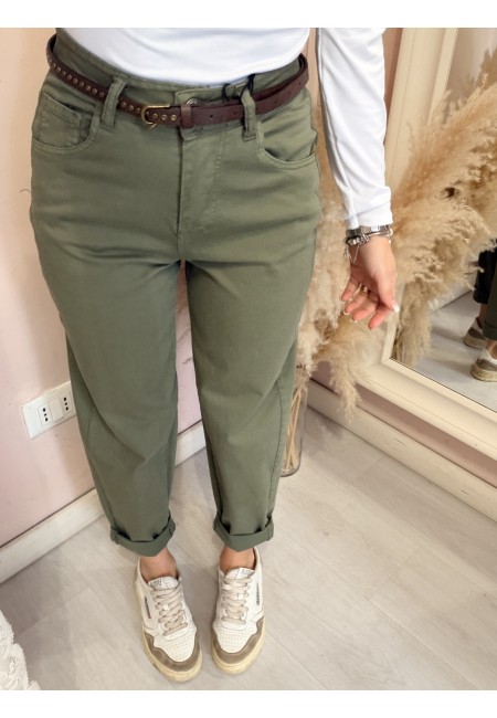 Pantaloni morbidi verdi militare