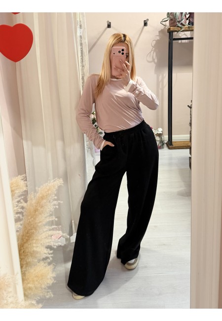 Maglia effetto doppio rosa