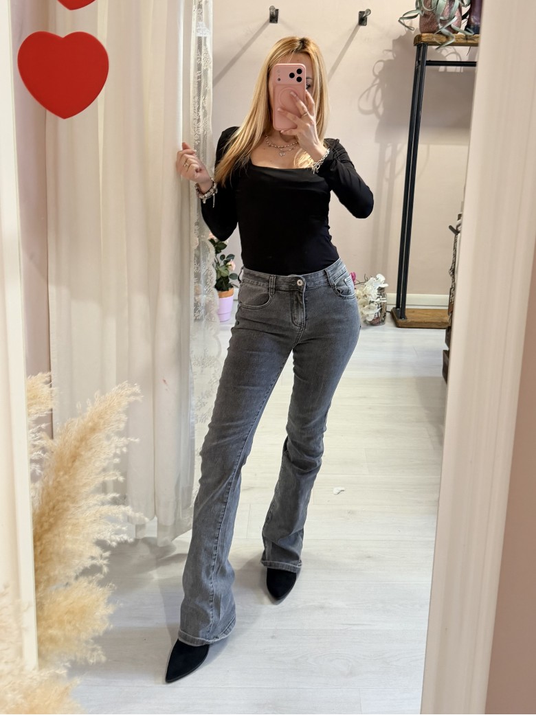 Jeans grigi a ZAMPA push up