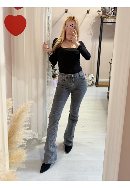 Jeans grigi a ZAMPA push up