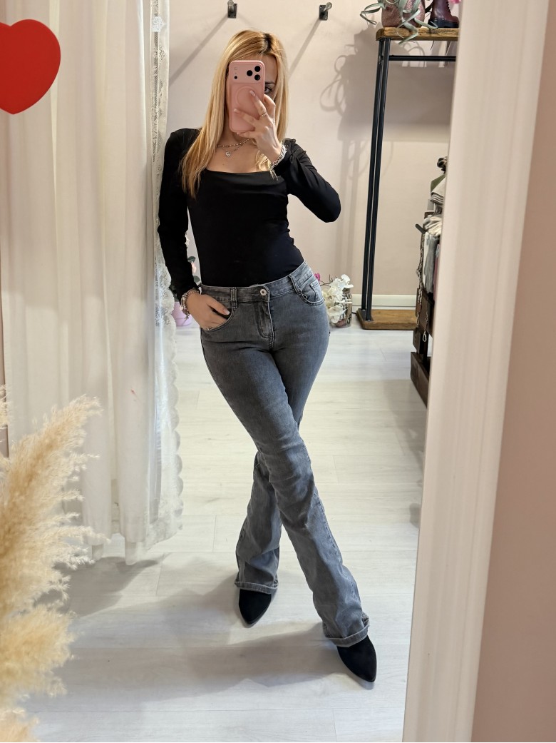 Jeans grigi a ZAMPA push up