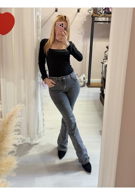 Jeans grigi a ZAMPA push up