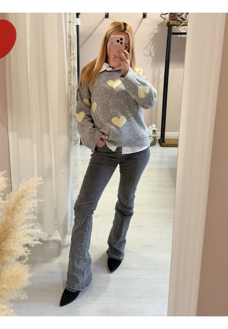 Jeans grigi a ZAMPA push up