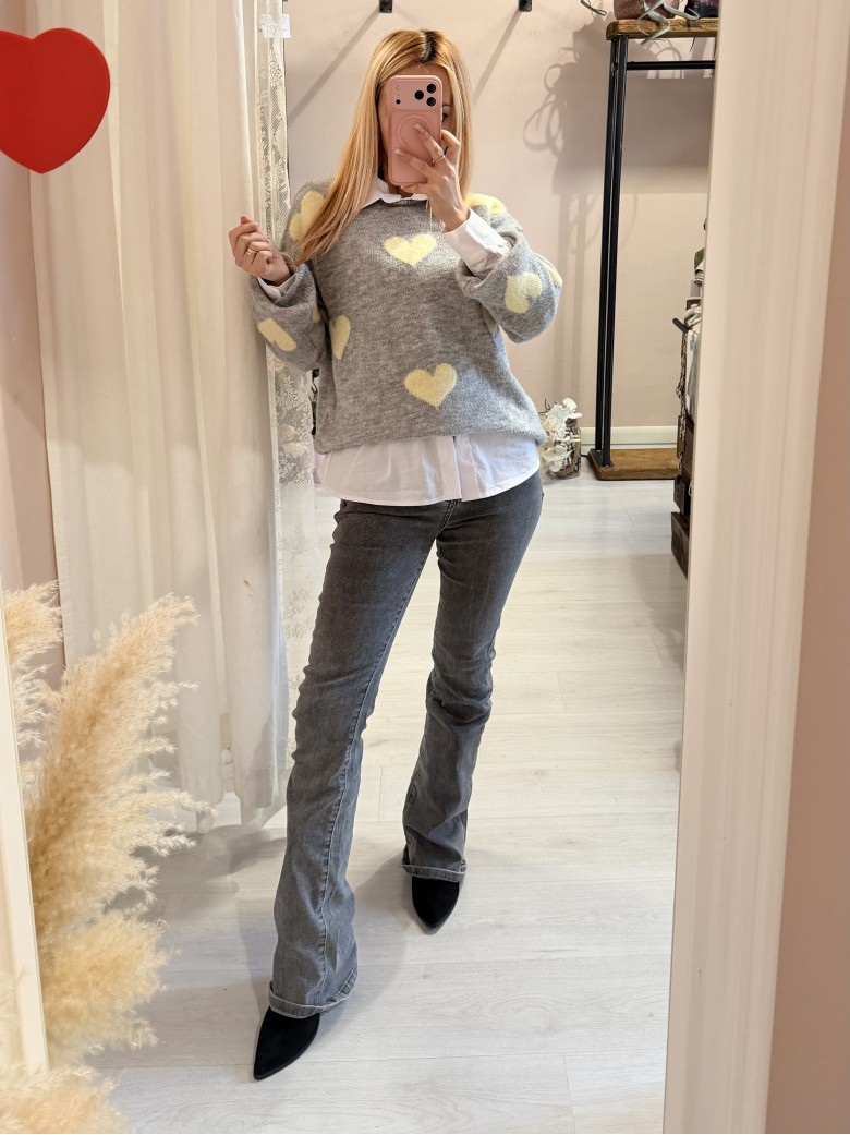 Jeans grigi a ZAMPA push up