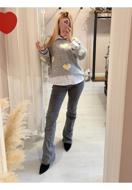 Jeans grigi a ZAMPA push up