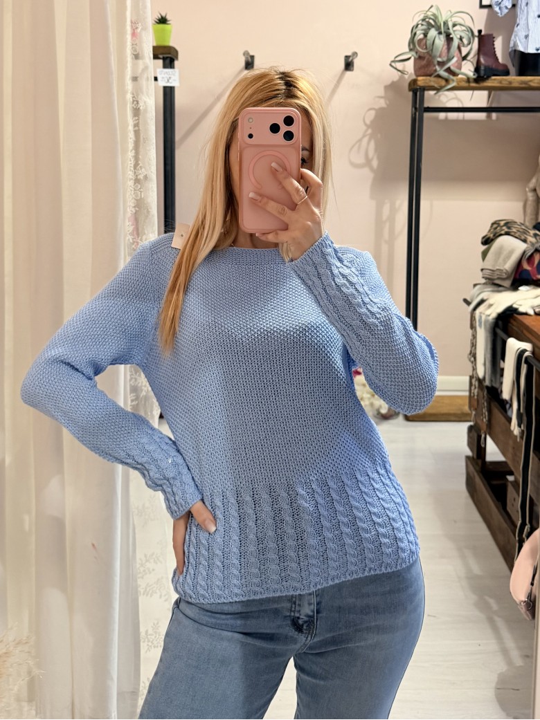 Maglioncino morbido LAURA azzurro