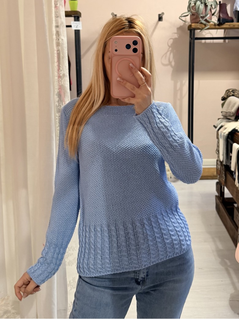 Maglioncino morbido LAURA azzurro