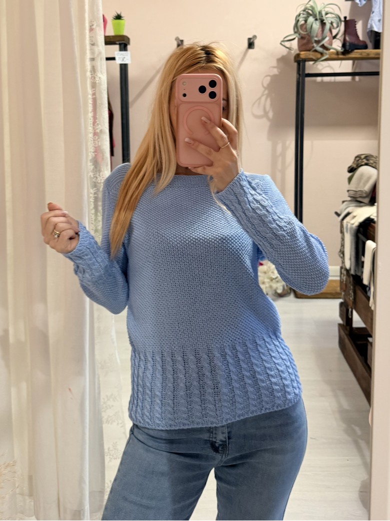 Maglioncino morbido LAURA azzurro