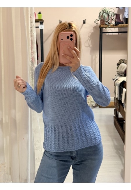 Maglioncino morbido LAURA azzurro