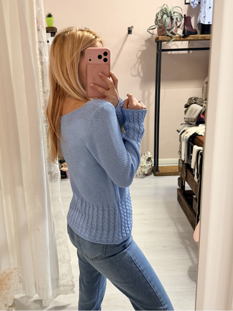 Maglioncino morbido LAURA azzurro