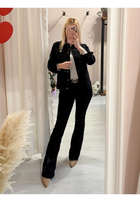 Giubbotto di jeans NERO
