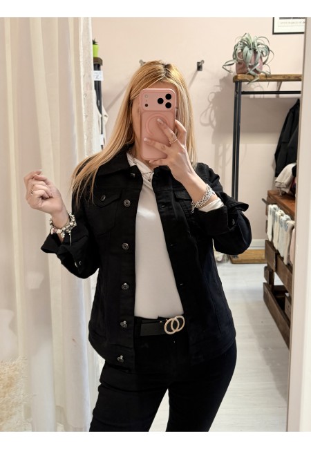Giubbotto di jeans NERO