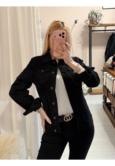 Giubbotto di jeans NERO
