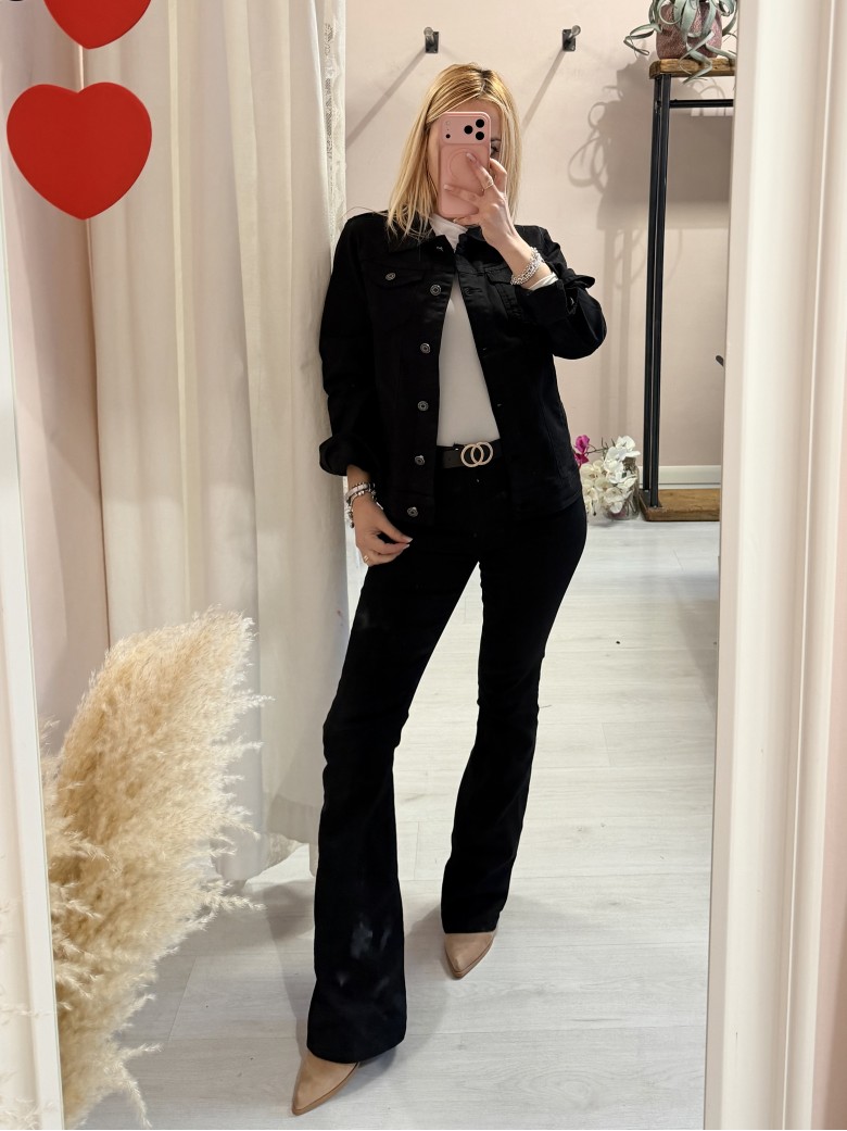 Giubbotto di jeans NERO