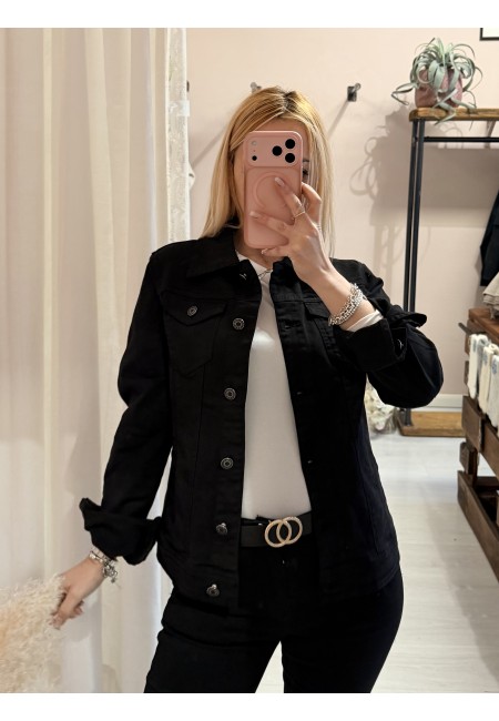Giubbotto di jeans NERO