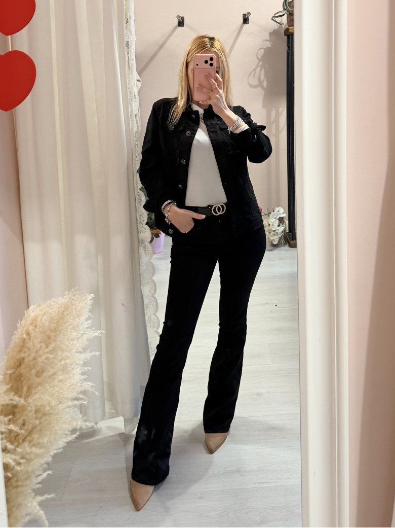 Giubbotto di jeans NERO