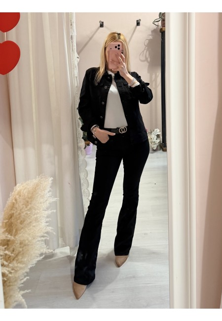 Giubbotto di jeans NERO