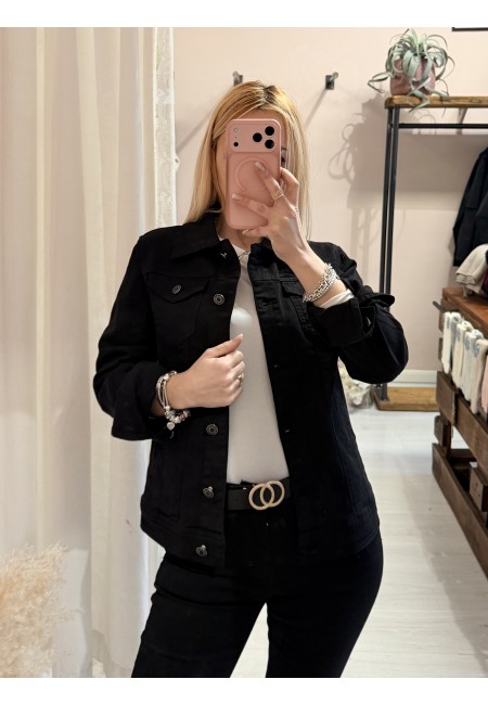 Giubbotto di jeans NERO