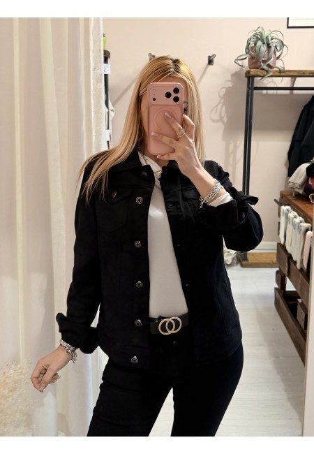 Giubbotto di jeans NERO