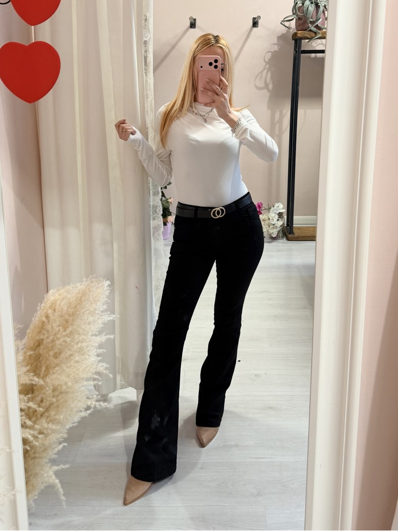 Jeans NERI a ZAMPA push up