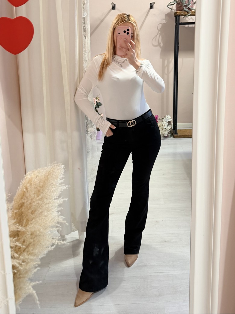 Jeans NERI a ZAMPA push up