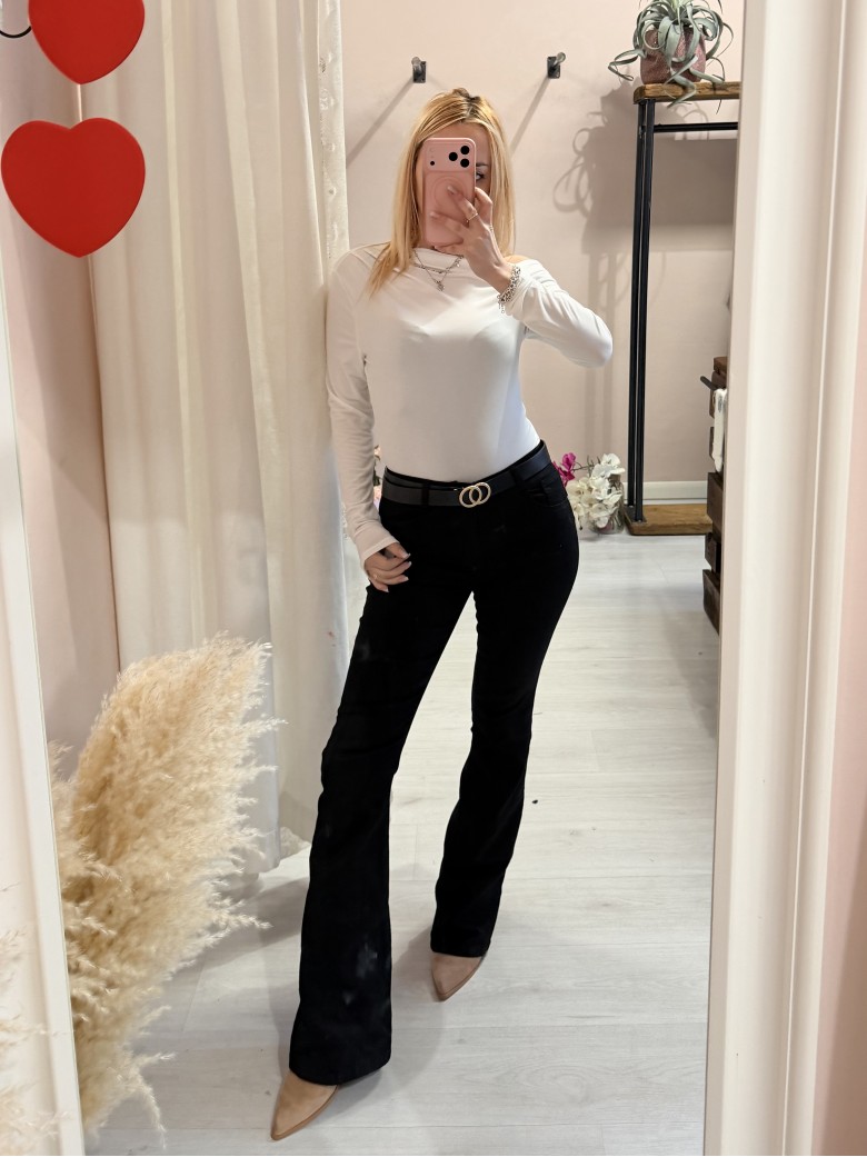 Jeans NERI a ZAMPA push up