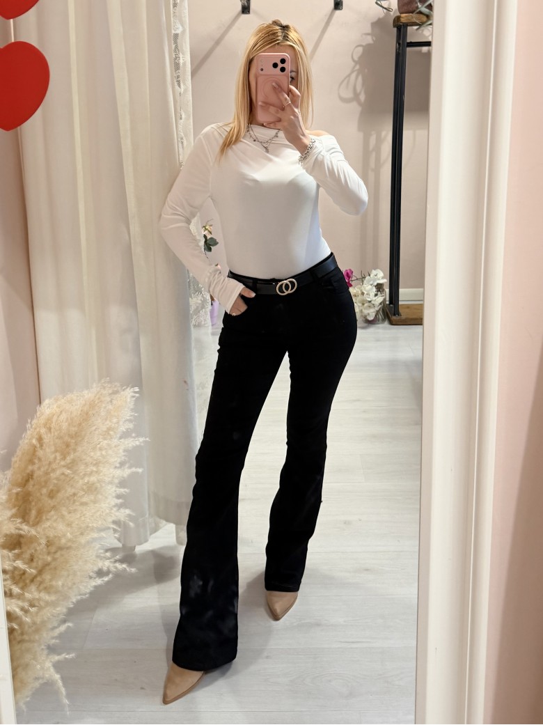 Jeans NERI a ZAMPA push up