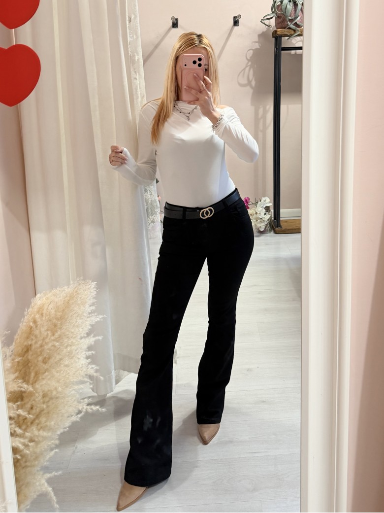 Jeans NERI a ZAMPA push up