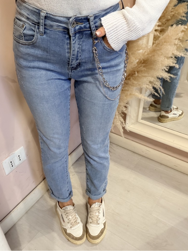 Jeans con catena MOMFIT morbidi