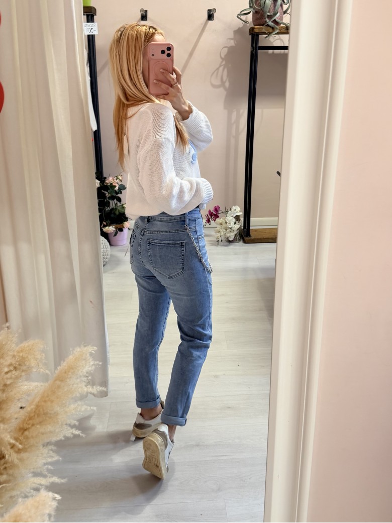 Jeans con catena MOMFIT morbidi