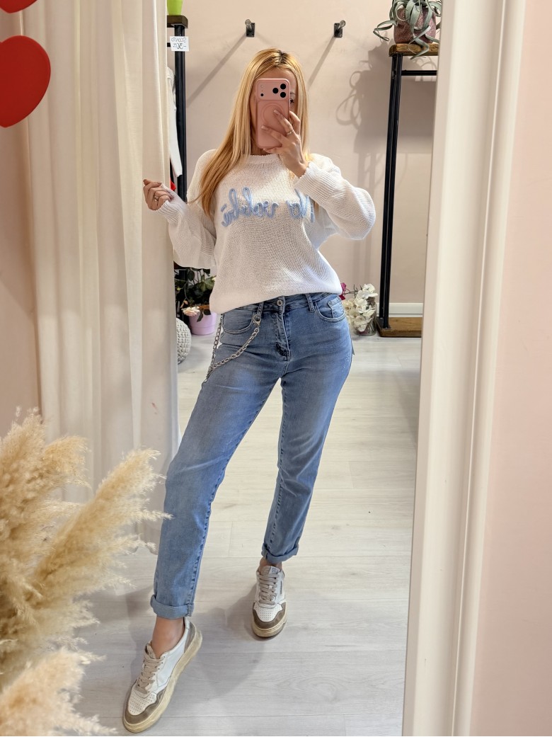 Jeans con catena MOMFIT morbidi