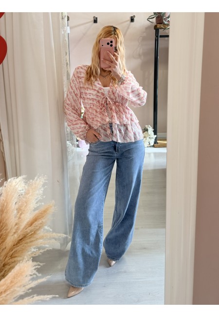 Camicetta blusa laccini sul rosa