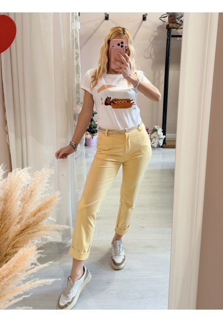 Pantaloni a sigaretta gialli